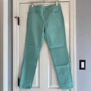 EUC Loft Mint Green Denim Modern Skinny Jean Size 10
